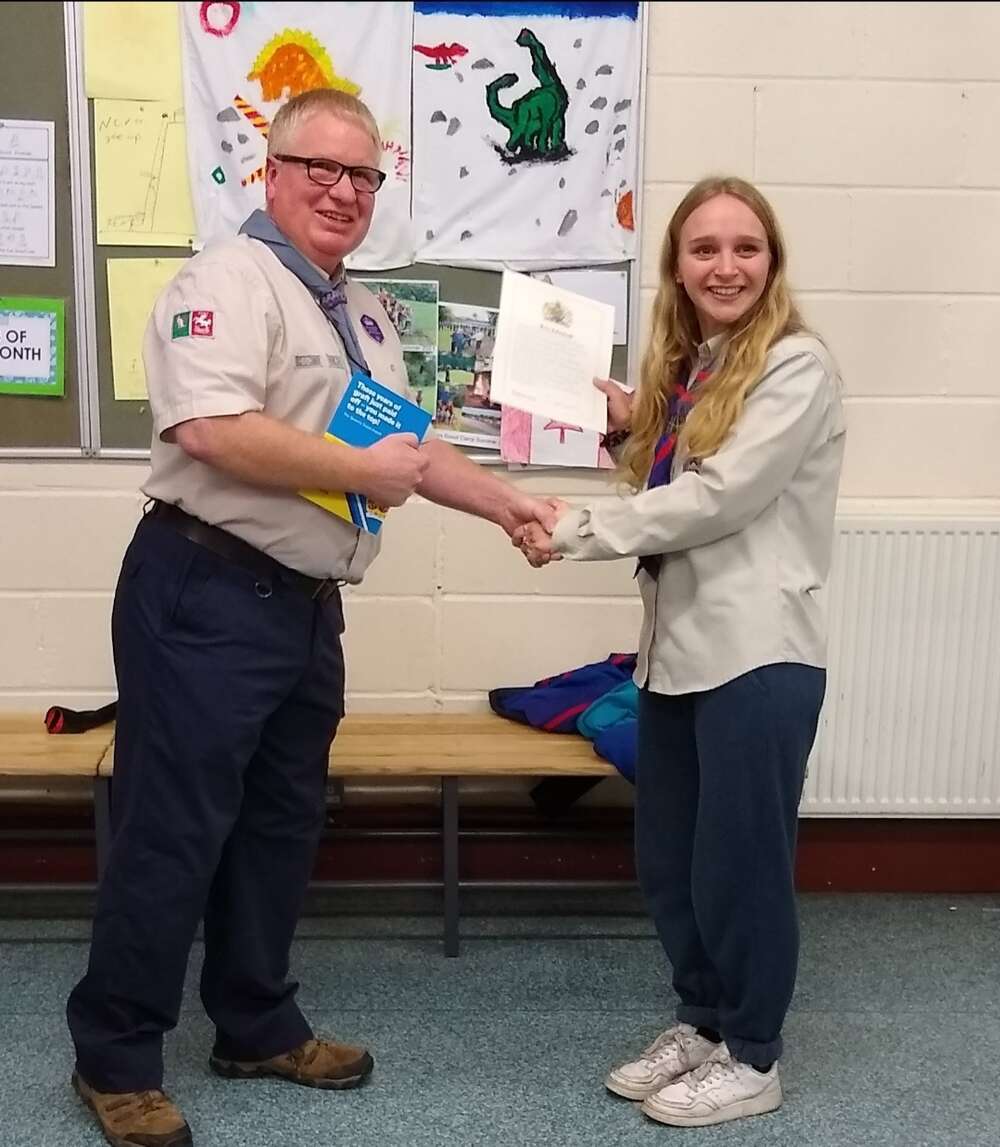 Eva Mitchell - Queens Scout Award