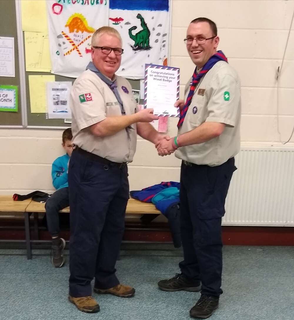 Nick Bottle - Awarded Wood Badge